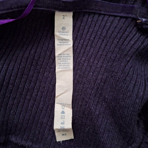 Lululemon Purple Wrap Cardigan with Belt - Picture 3 of 7